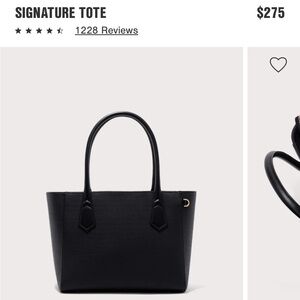 Dagne Dover Black Signature Leather Tote